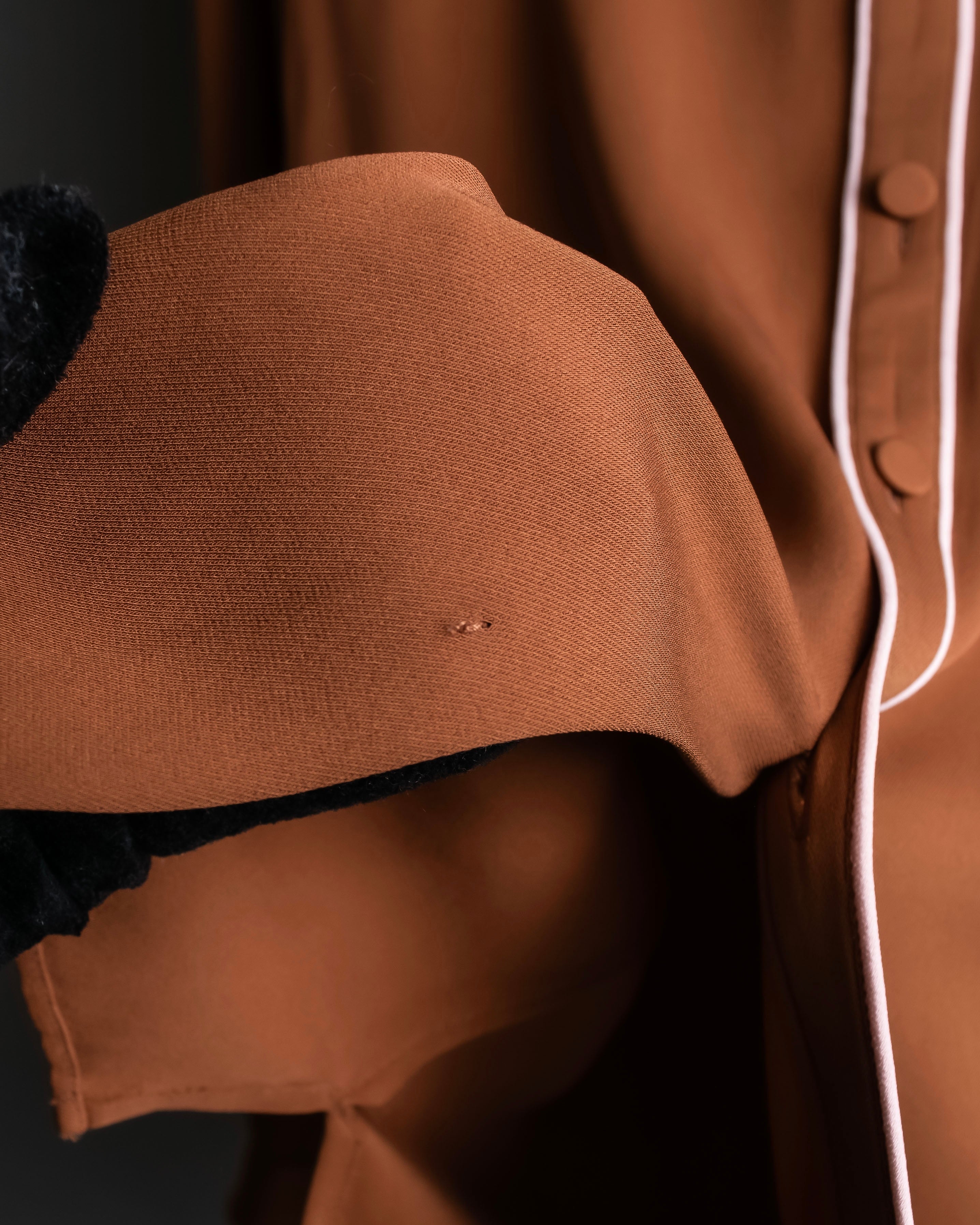 "GUCCI" Piping design soft drape shirt