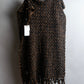 "FENDI" Boucle yarn material leather button design muffler