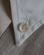 "BRUNELLO CUCINELLI" Contrast collar hidden placket linen shirt