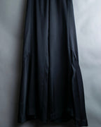 “CHANEL” Designed hem silk flare pants