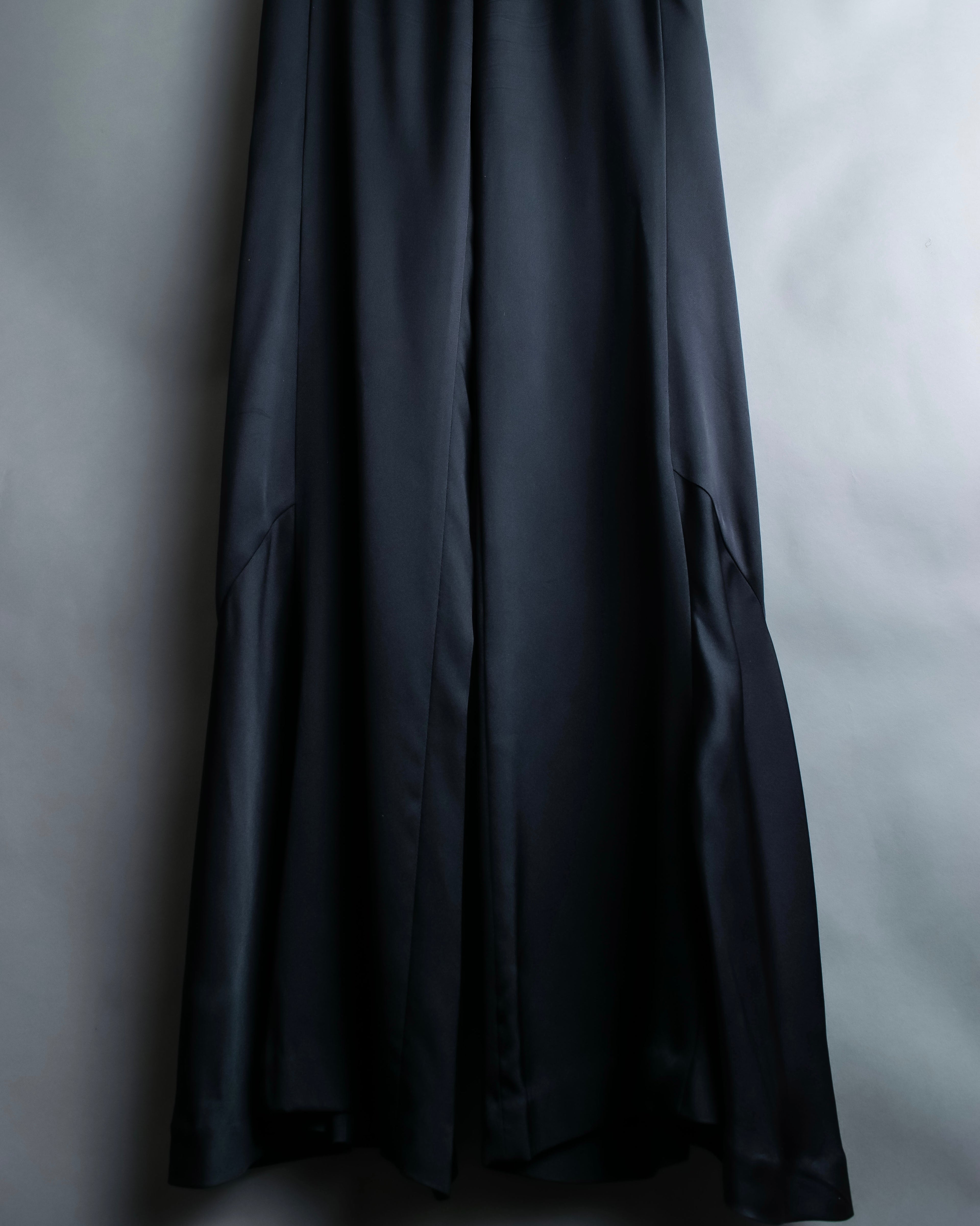 “CHANEL” Designed hem silk flare pants