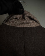 "FENDI" Double-breasted heavy duty wool flannel jacket