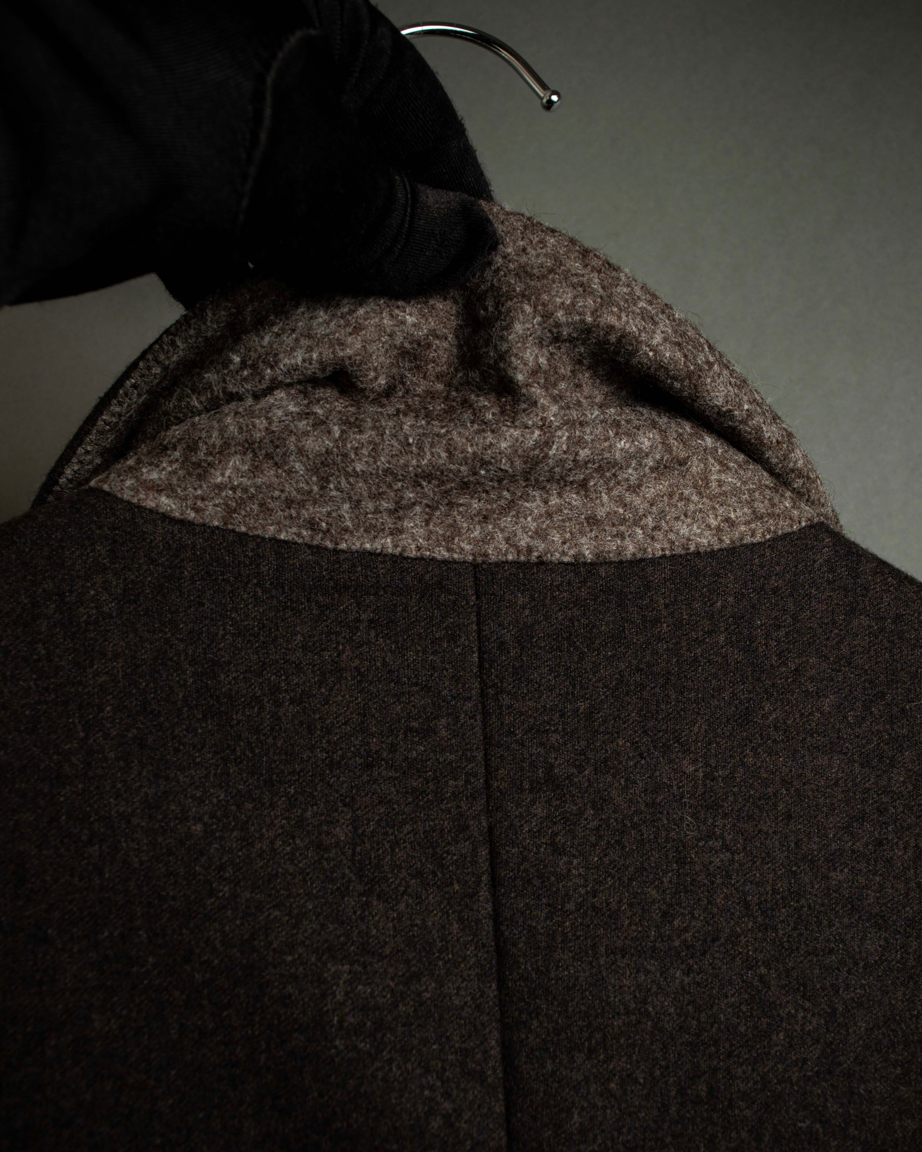 "FENDI" Double-breasted heavy duty wool flannel jacket