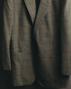 "Pierre Balmain" 80's-90's Windowpane check wool blazer
