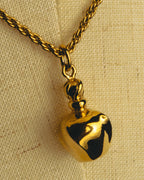 "Christian Dior" 80's-90's Gold tone bottle pendant necklace