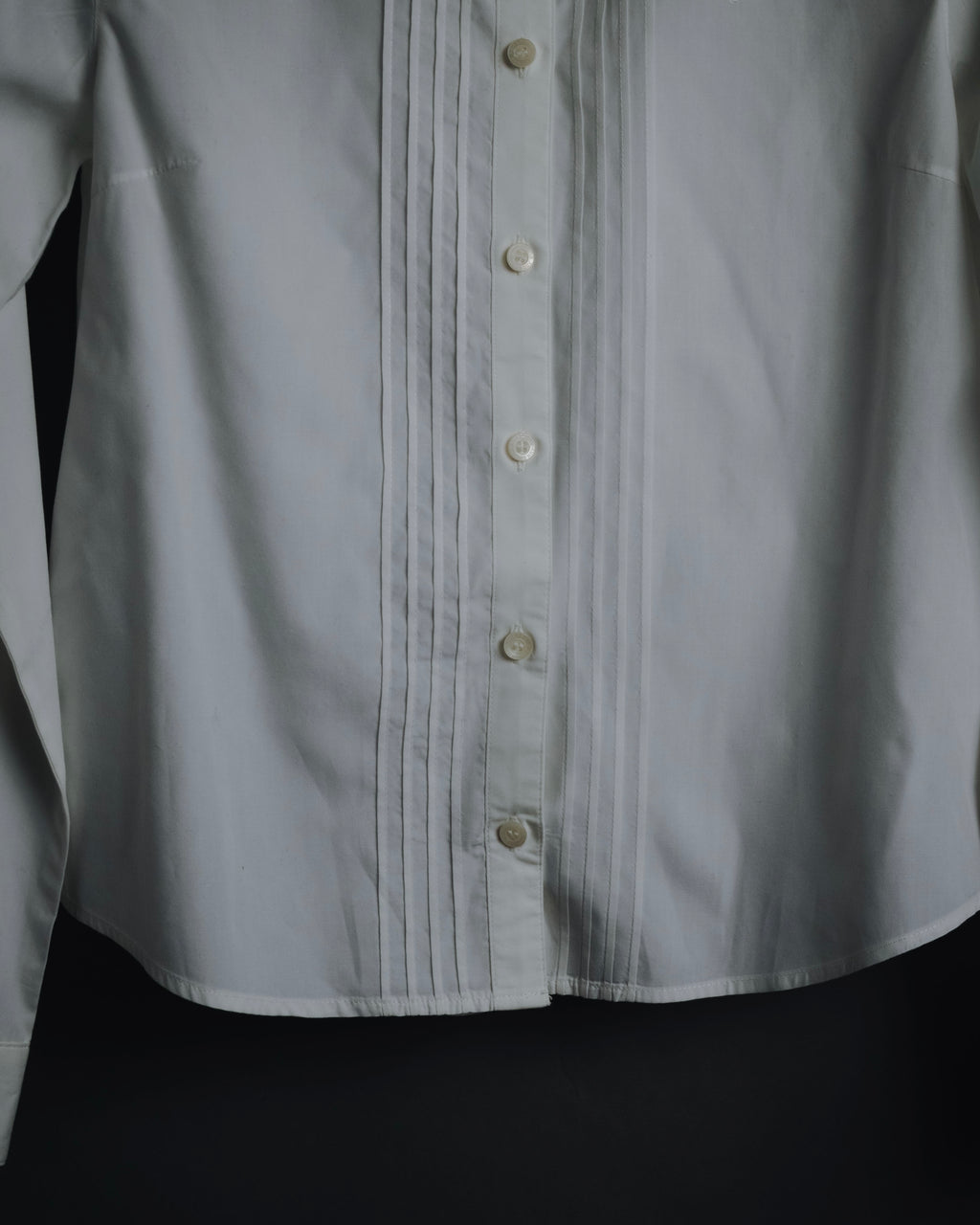 "BURBERRY LONDON" 2010-2014 pintuck tuxedo-front dress shirt