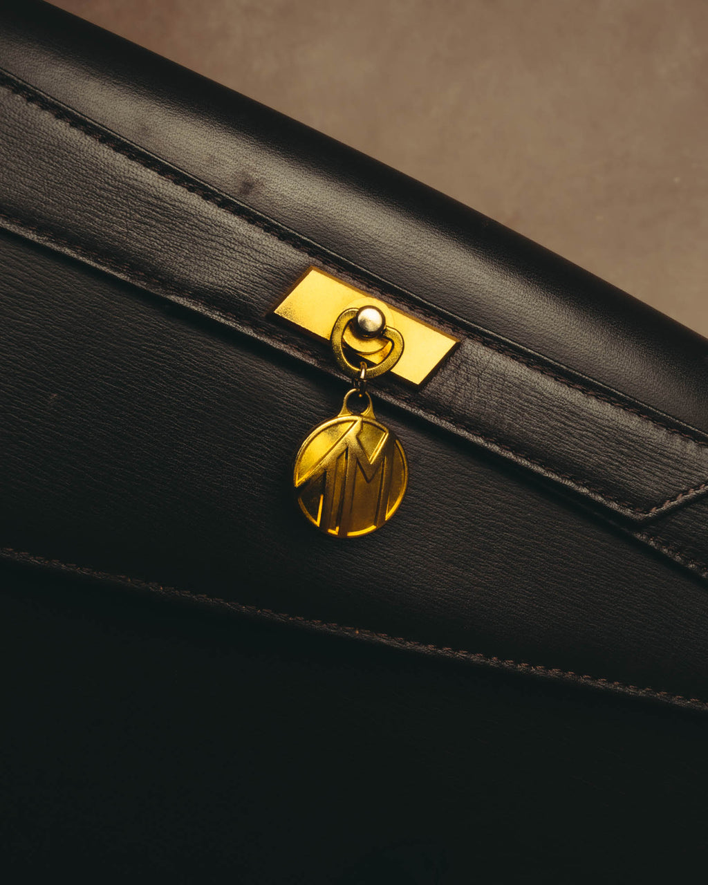 "Thierry Mugler" 80's-90's Architectural leather shoulder bag