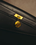 "Thierry Mugler" 80's-90's Architectural leather shoulder bag