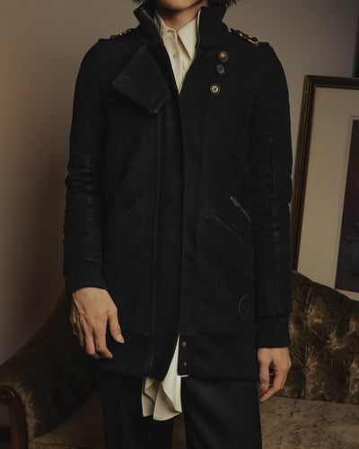 “GUCCI” Late 00’s military detail cotton long jacket