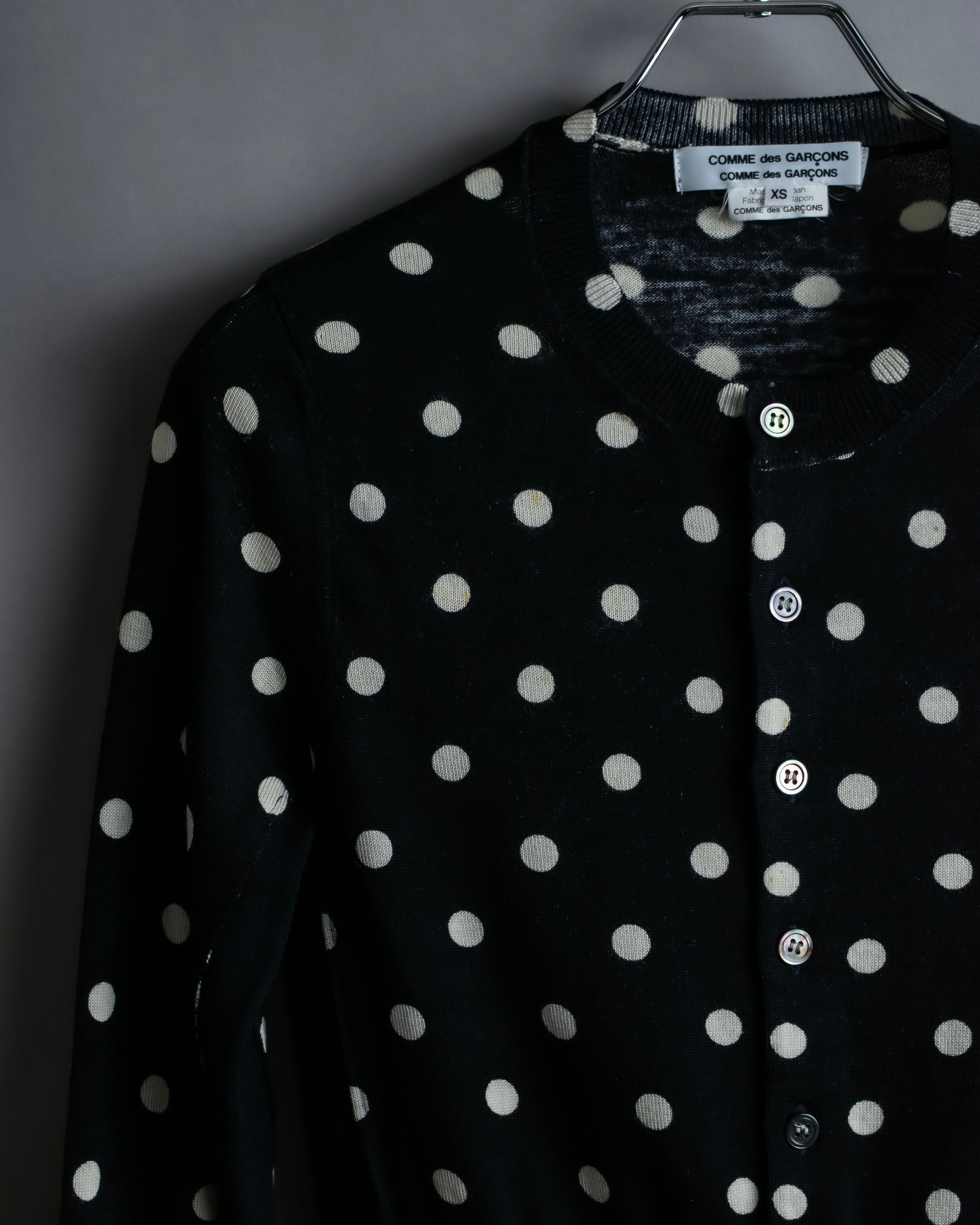 “Comme des Garçons Comme des Garçons“ Dot patterned wool knit cardigan