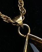 "VALENTINO" Smoky quartz teardrop design necklace