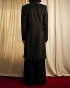 "VALENTINO" Shaped silhouette mocha brown chester coat