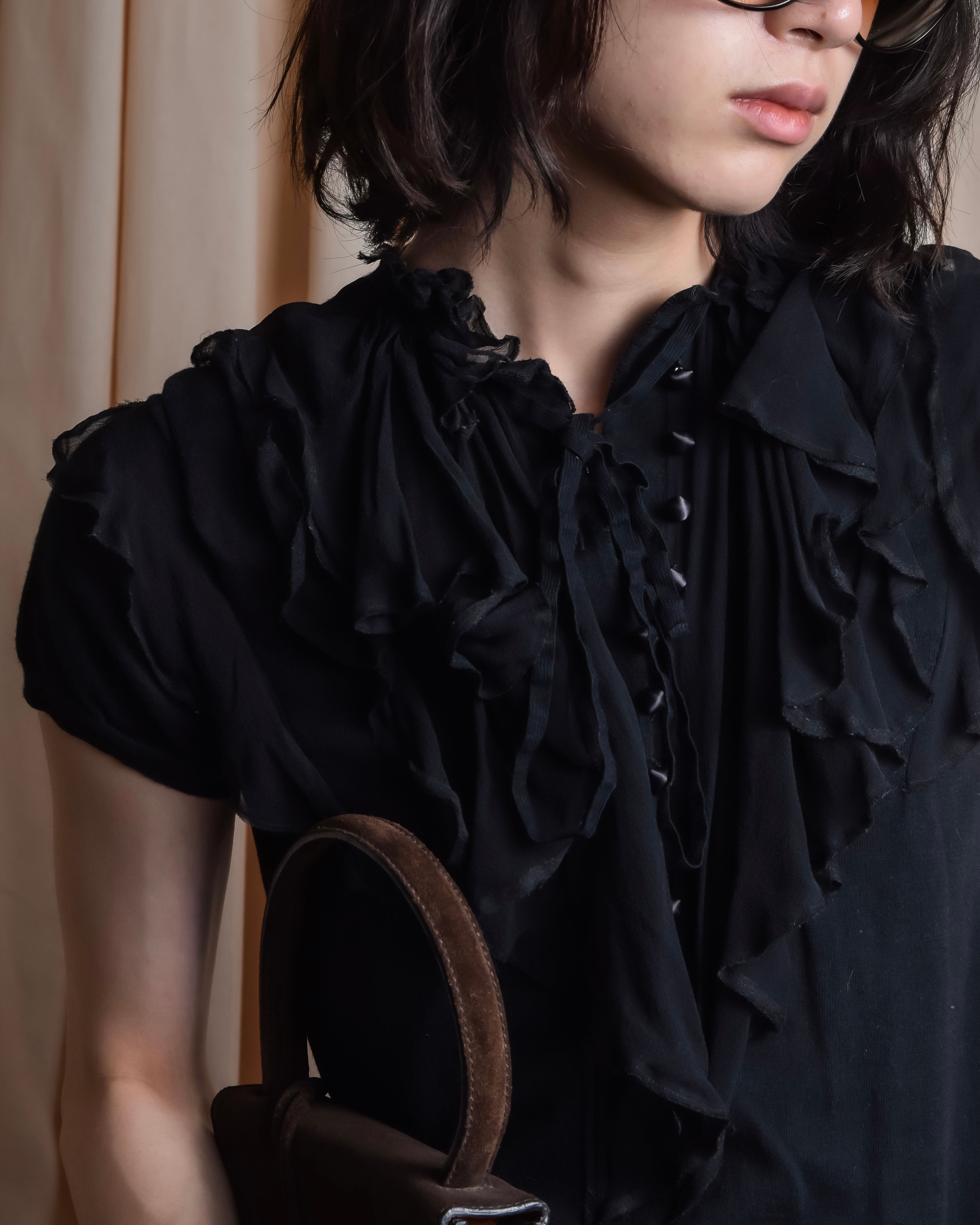 "sacai luck" Layered tulle tunic tops