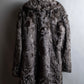 "EMBA" Large collar mid length fur coat