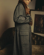 -SPECIAL- "GUCCI" 00's-10's Luxurious beaver fur-collar wool overcoat