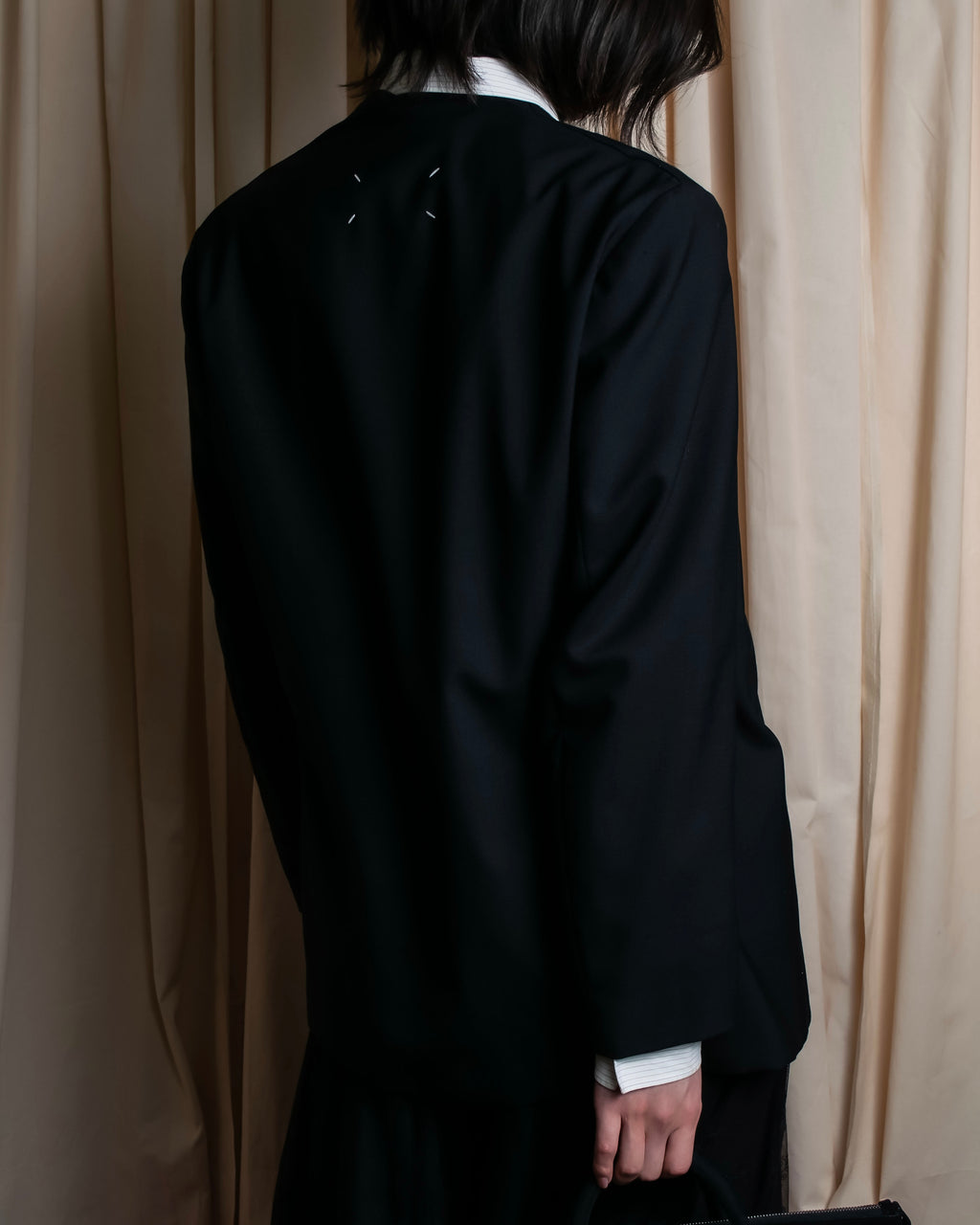 "MAISON MARGIELA" 20AW No-collar design wool tailored jacket