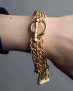 "Karl Lagerfeld" Bag charm mantel chain bracelet