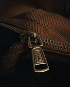 "YVES SAINT LAURENT" 2008-2012 Muse to icon clasp leather and canvas top handle bag