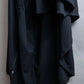 "ANN DEMEULEMEESTER" Cape draping docking design zipper sleeveless dress