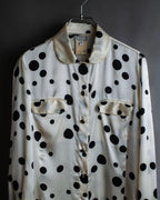 "GIANNI VERSACE" Irregular dot pattern silk shirt