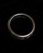 "Tiffany&Co" Notes series cursive logo engraved silver ring