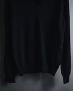"Dolce & Gabbana" Minimal v-neck fine knit sweater