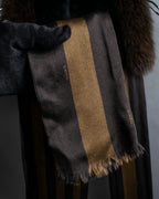 "FENDI" Two-tone striped fur docking stole