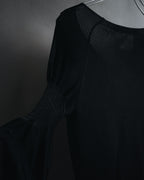 "Christian Dior BOUTIQUE" 2007’s draped viscose mesh-panel pullover