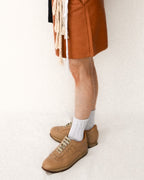LOEWE by Jonathan Anderson/ Lamb Leather Rope Trim Mini Skirt