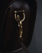 "Max Mara" Structured top handle leather shoulder bag