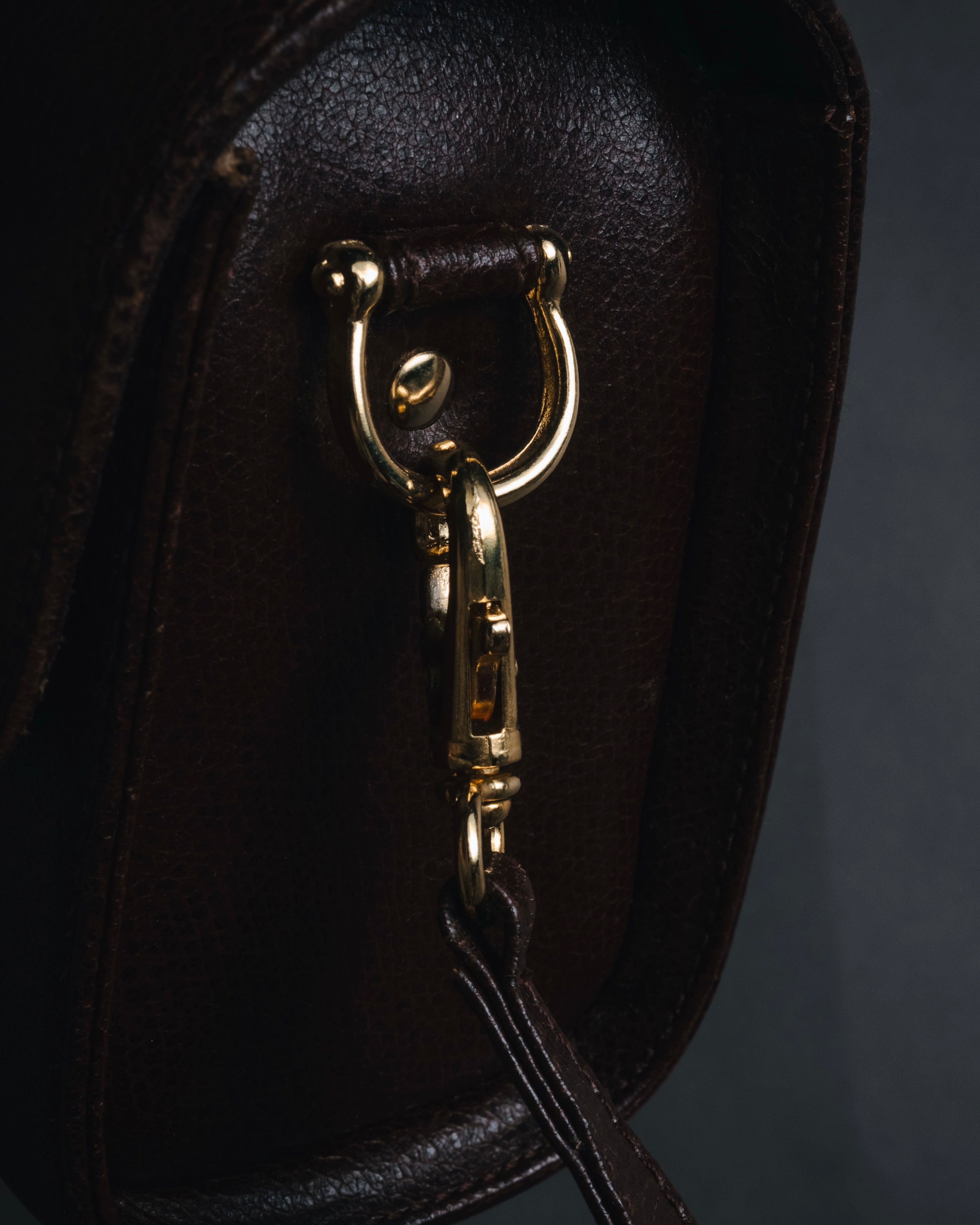 "Max Mara" Structured top handle leather shoulder bag