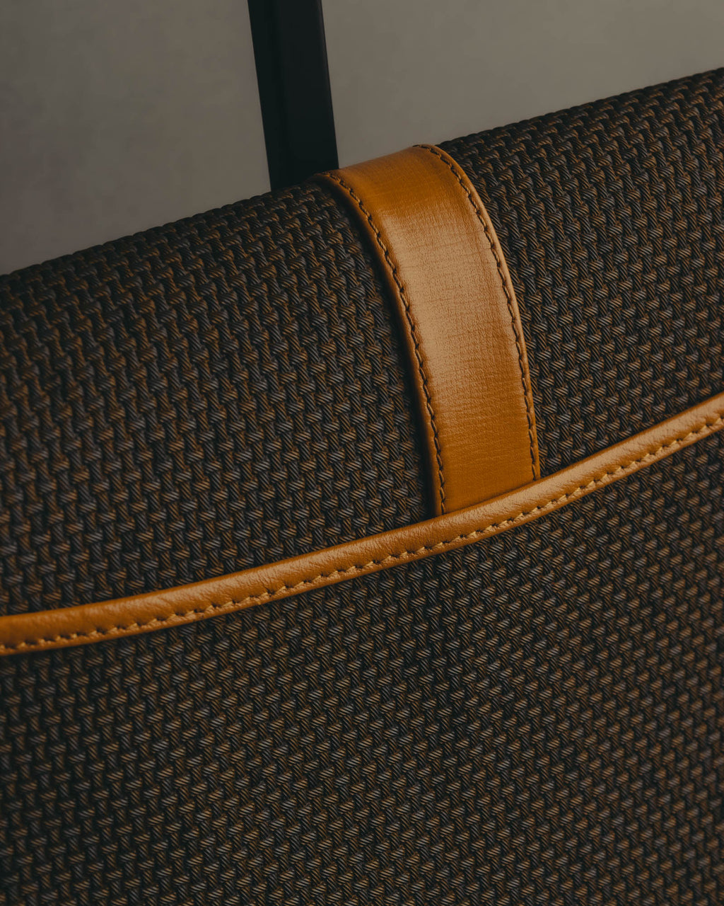 "Yves Saint Laurent" 70's-90's Woven leather shoulder bag