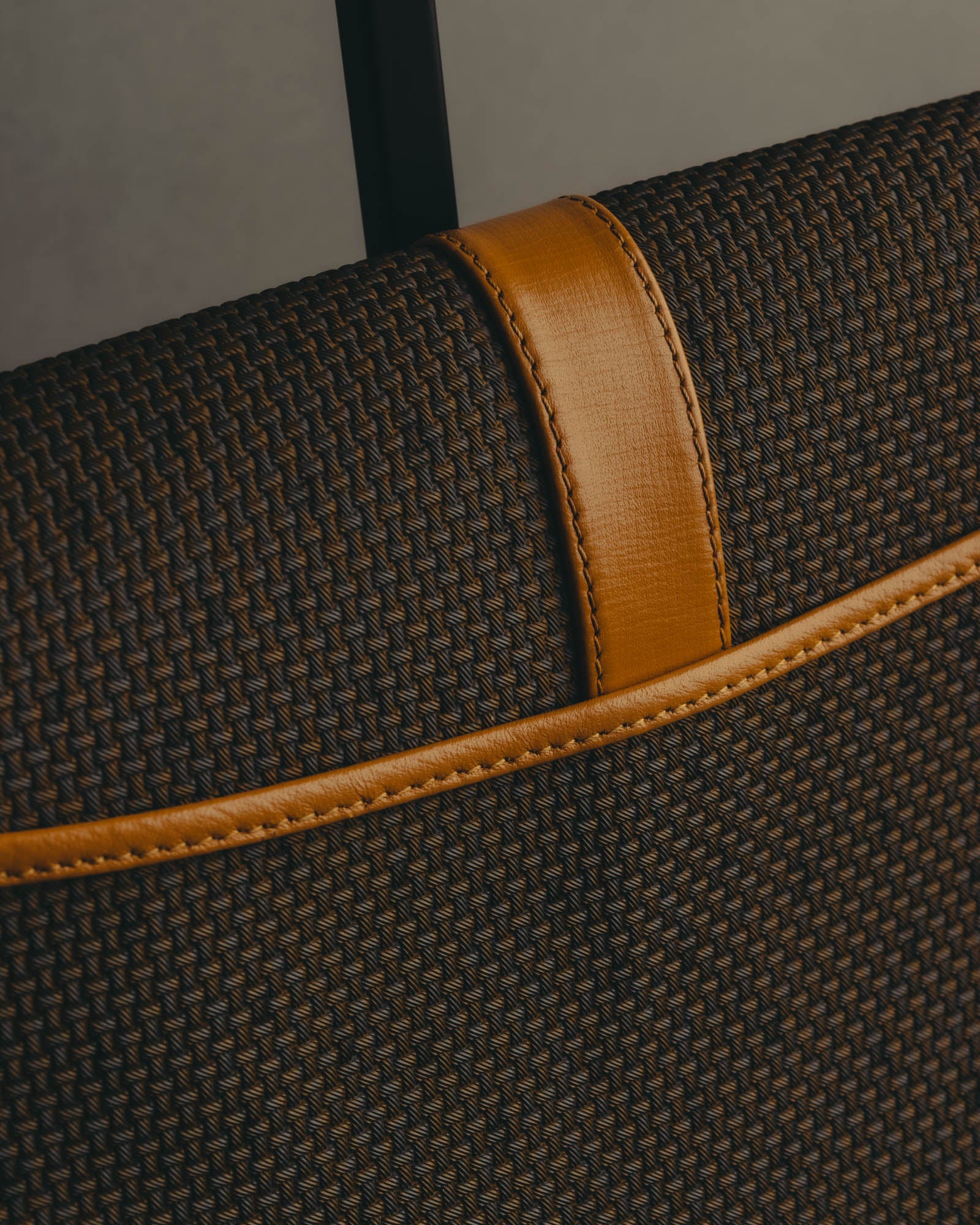 "Yves Saint Laurent" 70's-90's Woven leather shoulder bag