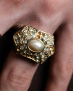 “Dior” Star-shaped pearl gold ring
