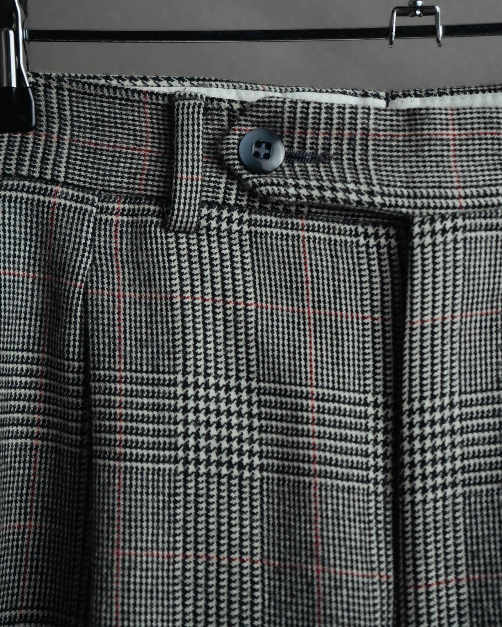 -MOOD MILLÉSIMES- 80’s-90’s Prince of Wales check wool double-breasted setup suit