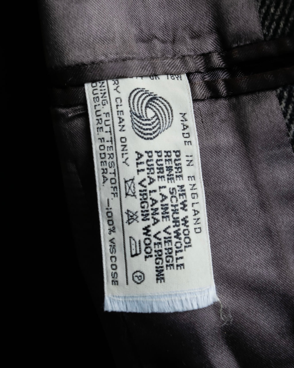 "Burberrys" diagonal striped pure new wool long coat