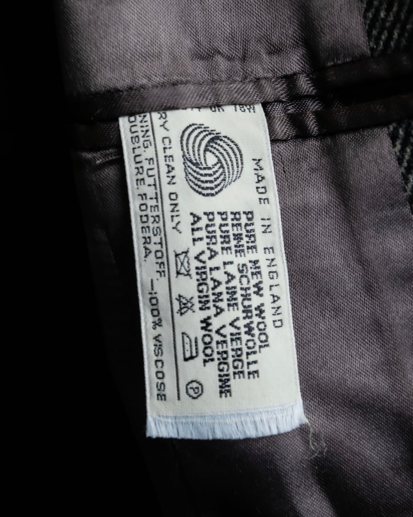 "Burberrys" diagonal striped pure new wool long coat