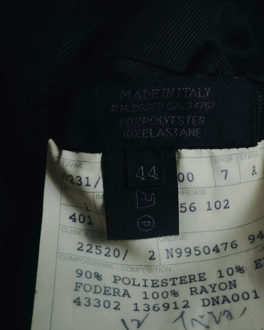 "PRADA" 1994AW Stretch polyester tailored suit