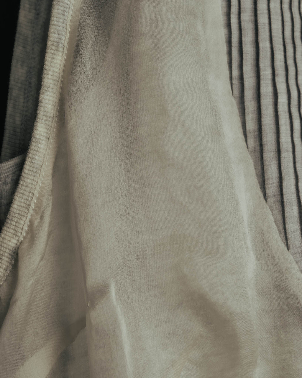 -SPECIAL- “Brunello Cucinelli” 00’s-10’s Sheer layered sleeveless tunic dress