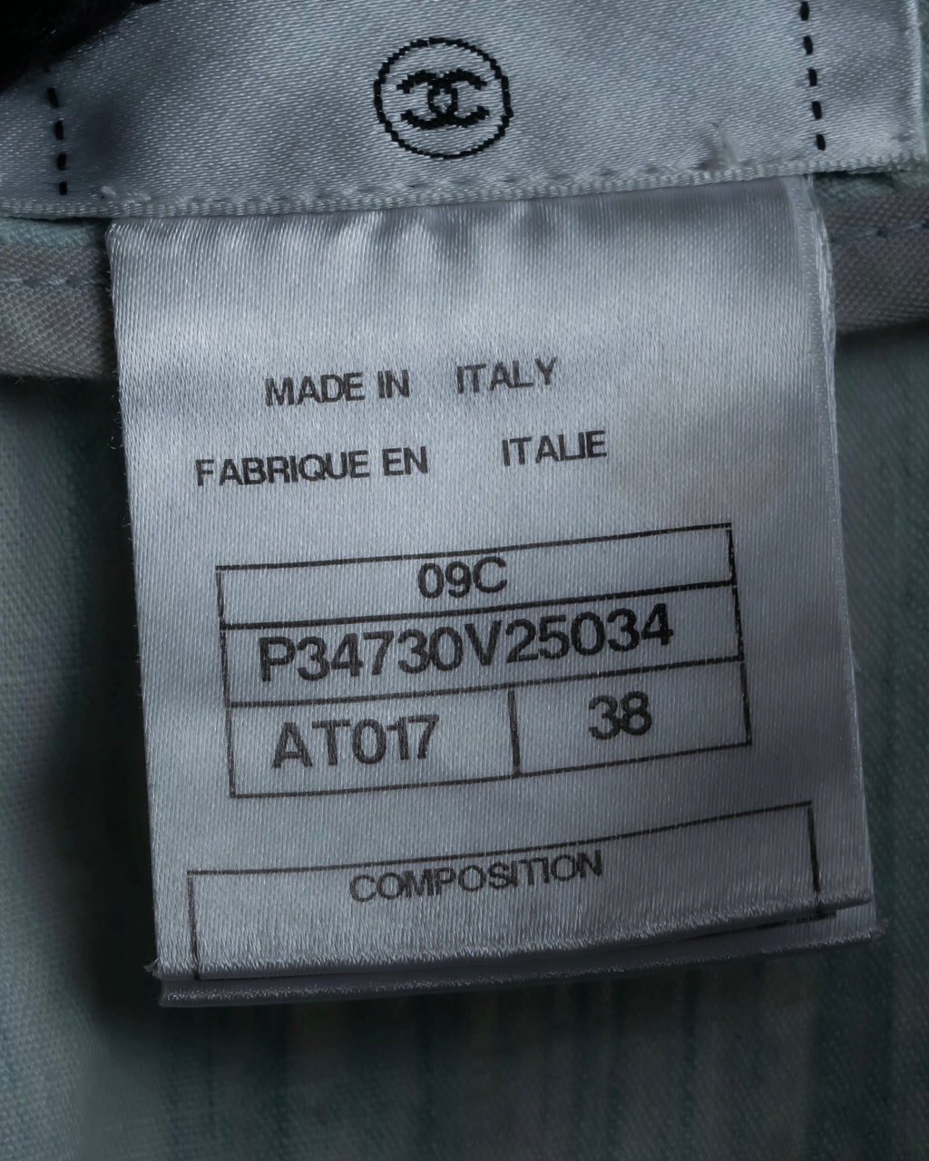 "CHANEL" Coco Mark button detail washed flared denim