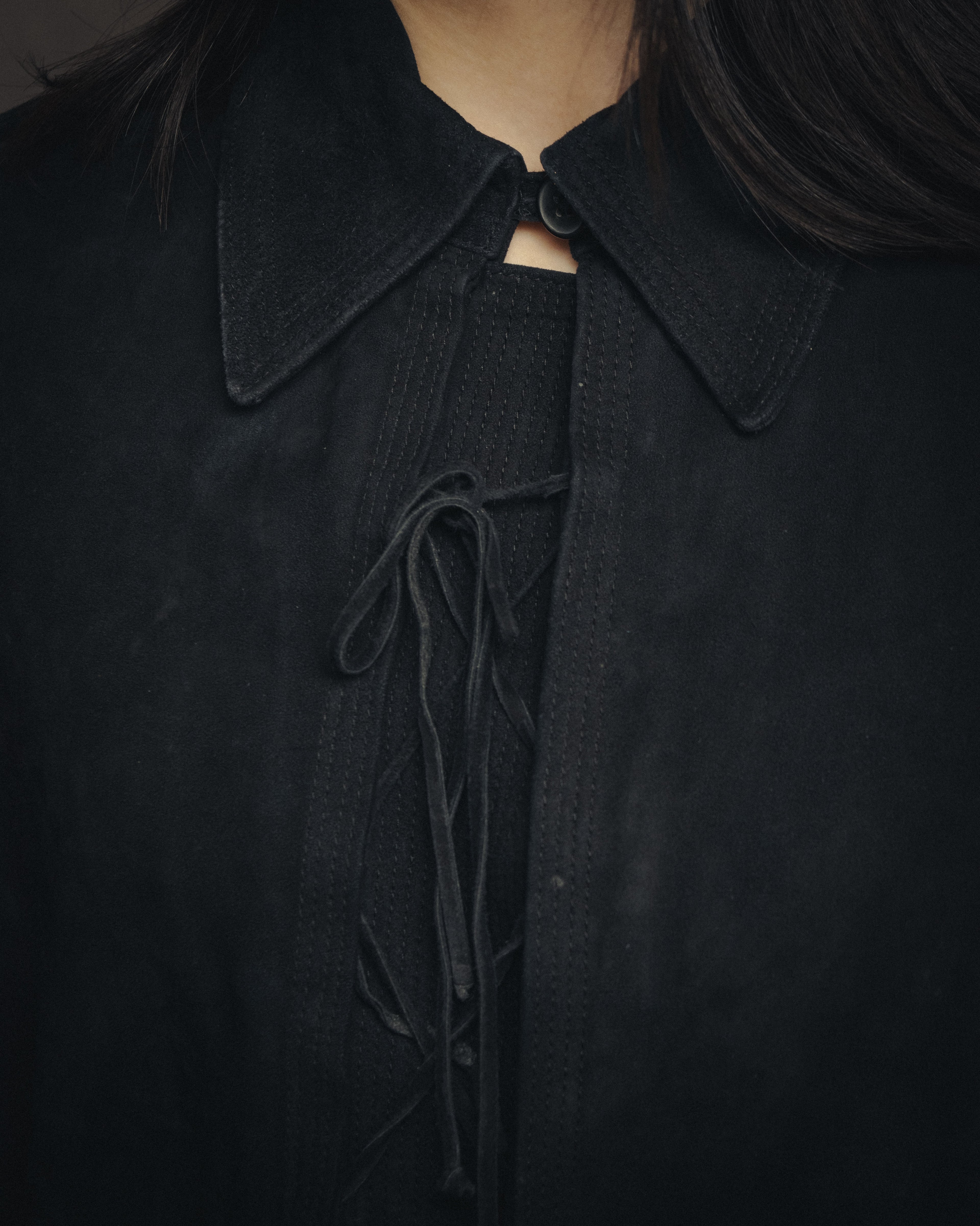 -SPECIAL- “Yves Saint Laurent rive gauche” 2001-2004 Suede lace-up safari dress
