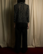 "robe de chambre COMME des GARCONS" 2002SS White dot pattern open collar shirt