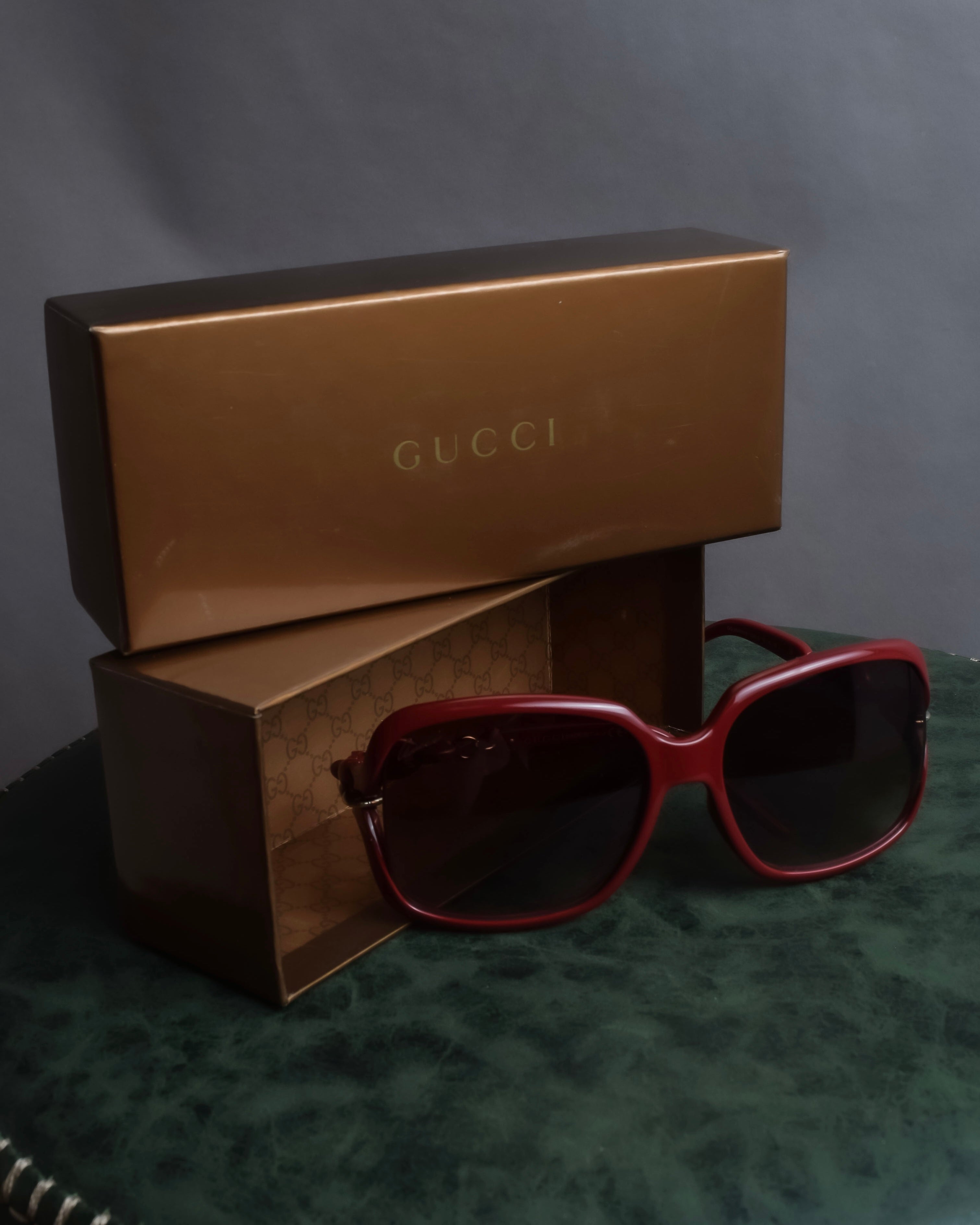 "GUCCI" Gold parts design square frame sunglasses
