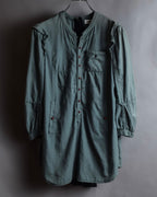 "UNDERCOVER" Raw edge frill design military-like shirt tunic