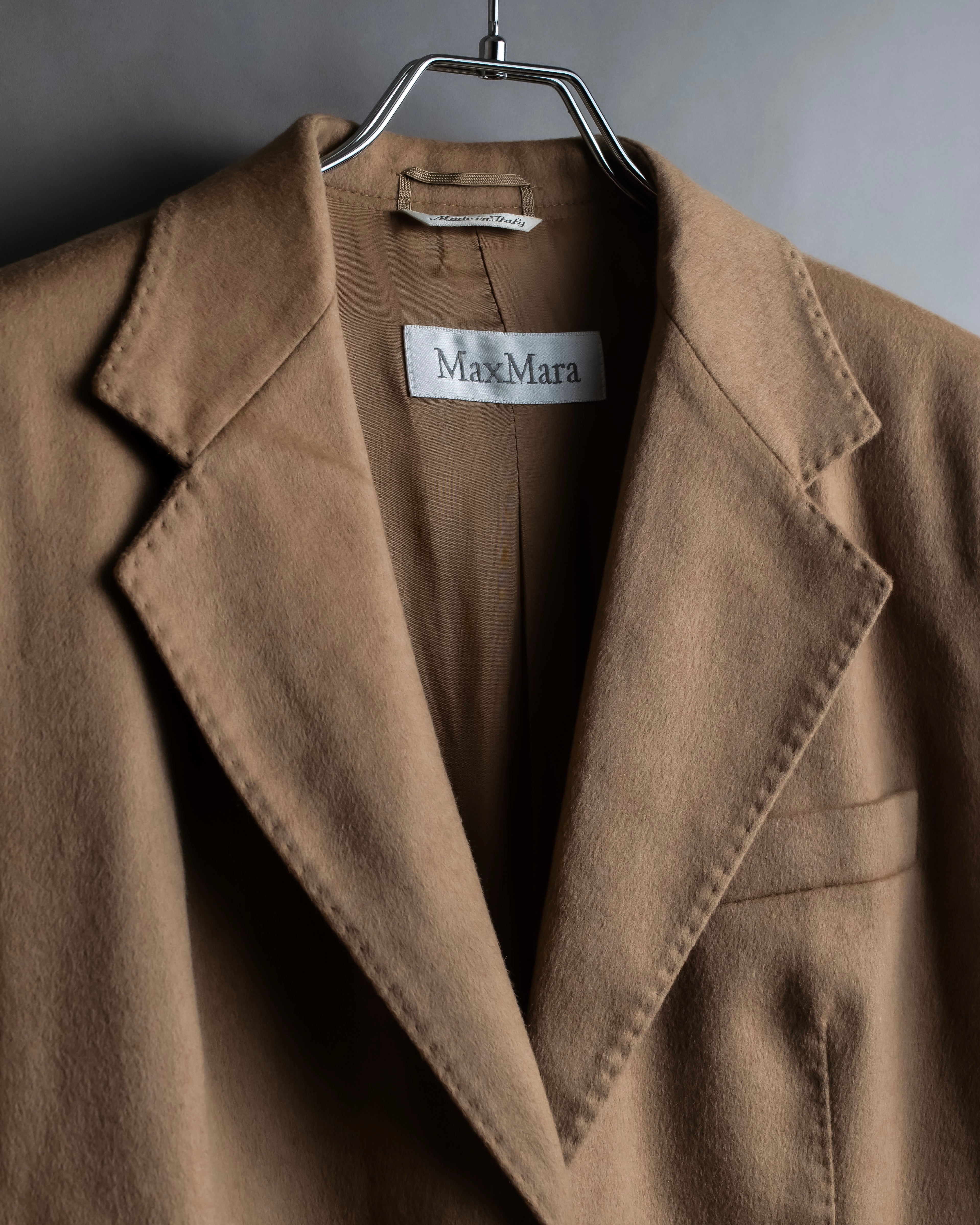 "Max Mara" Waist shape silhouette beige tailored jacket