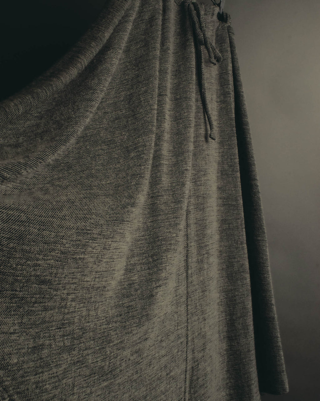 “Y’s” 09SS  Textured jersey drawstring long skirt