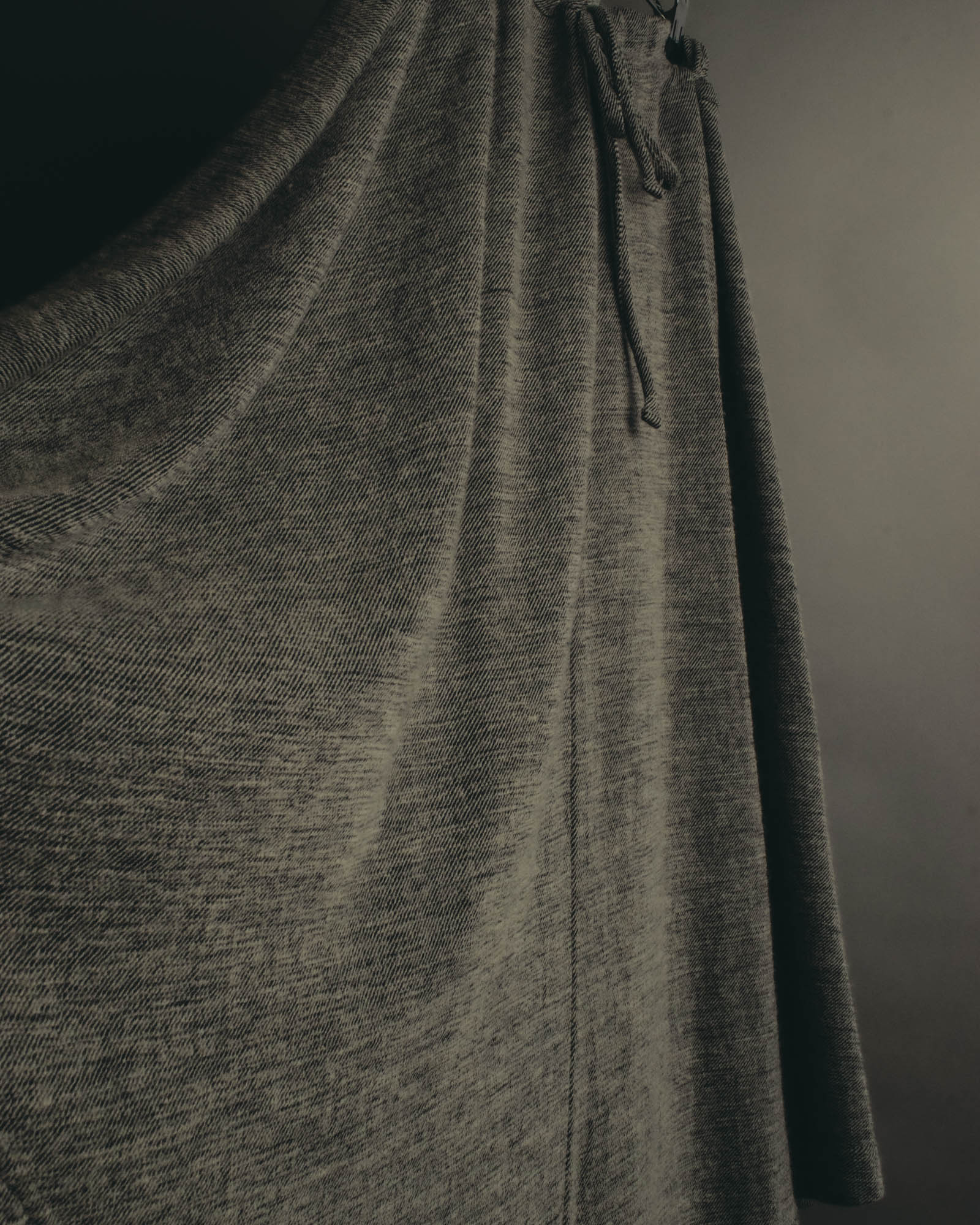 “Y’s” 09SS  Textured jersey drawstring long skirt
