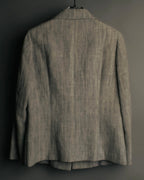 “Salvatore Ferragamo” 90’s-00’s Linen blend tailored jacket