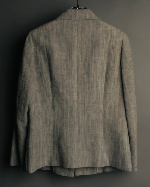 “Salvatore Ferragamo” 90’s-00’s Linen blend tailored jacket
