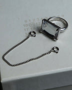 "Maison Martin Margiela" Crystal cut head motif ring＆bangle combination set